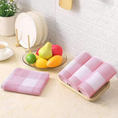 Homaxy 100% Cotton Waffle Weave Check Plaid Kitchen Towels, 13 x 28 Inches, Super Soft and Absorbent Dish Towels for Drying Dishes, 4-Pack, Multicolor