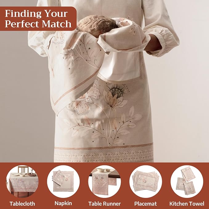 Maison d' Hermine 100% Cotton Apron for women with Pocket Kitchen Chef Apron for Men Cooking Spring Summer