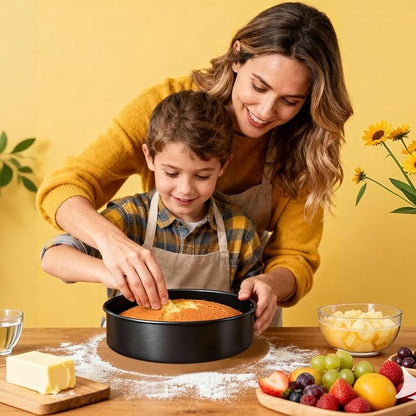 10 Inch Cake Pan Set of 2, Nonstick Round Cake Pans with 60PCS Pre-cut Parchment Paper for Christmas Birthday Thanksgiving, Circle Cake Pan for Baking Layer Cakes Deep-Dish Pizza Pie, Dishwasher Safe