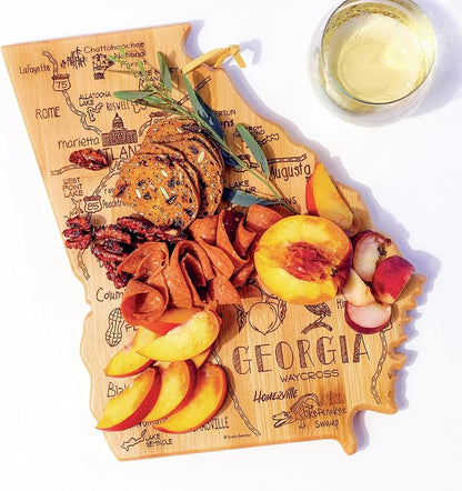 Totally Bamboo Destination Georgia State Shaped Cutting Board