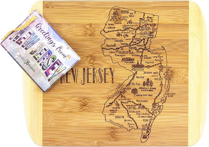 Totally Bamboo A Slice of Life New Jersey State Serving and Cutting Board, 11" x 8.75"