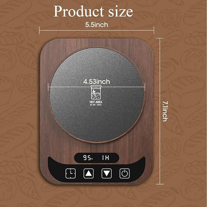 Sourdough Starter Warmer with Temperature Display,Sourdough Warming Mats 100℉ Electric Heating 12 Hours Timing Function Sourdough Heating Mat Bread for Baking Supplies Kitchen Bakers (Wood)