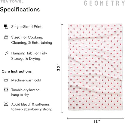 GEOMETRY Tea Towels – Patriotic Collection – Quick-Dry, Ultra-Absorbent, Reusable Microfiber Kitchen Towels for Drying & Cleaning - Old Glory - 2 Pack