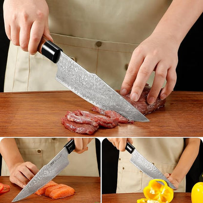 Plys Damascus Chef Knife Professional Kitchen knives