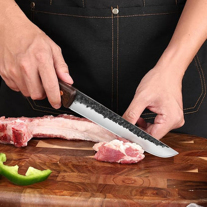 3PCS Professional Chef Knife Set - German Stainless Steel Ultra Sharp Kitchen Knives with Ergonomic Wood Handles | Complete Cooking Knife Set Includes Chef & Santoku Knives