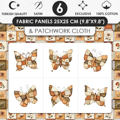 Cotton Patchwork Quilting Fabric Panel – 155×100 cm, 100% Cotton, Made in Türkiye (PRT_KUP 01-001) (Kup 01-031, Fabric Panel 53x155cm)