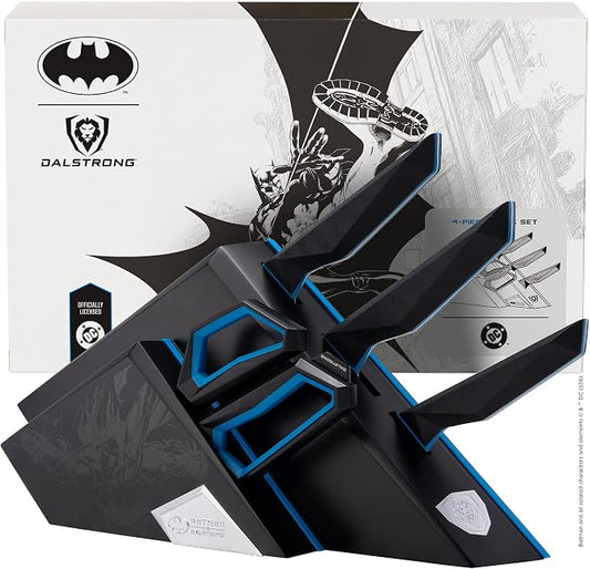 DALSTRONG Knife Block Set - BATMAN™ Edition - Shadow Black Edition - High Carbon 7Cr17MoV Steel - Black Titanium Kitchen Knife - Collection Item - G10 Handles - Chef's Knife Cooking Chef Knife