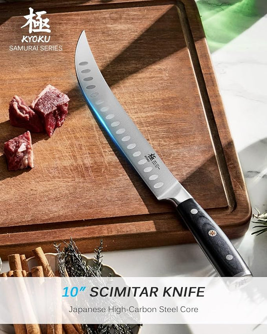 KYOKU Samurai Series Knife Japanese Style1 (Scimitar Knife, 10")