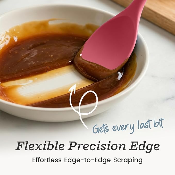 StarPack Silicone Spoonula The All-Rounder 11 Inch - LFGB Spoon Spatula, 600°F Heat Resistant, BPA-Free - One-Piece Seamless, Dishwasher Safe - for Nonstick Cookware, Earthy Pink