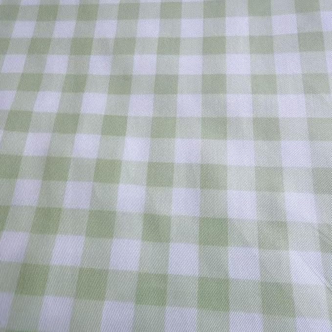 Light Weight Natural Cotton Fabric by the Yard DIY Making Supplies Quilting Patchwork Fabric Fat Quarter Bundles DIY for Quilting Cotton Patchwork Cushions (M Green Square, 1 Yard)