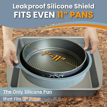 NONSTICK Spring Form Pan for Cheesecake 6/8/10 Inch with SILICONE PROTECTOR for Mess-Free WATER BATH BAKING Without Foil or Parchment Paper - Durable Cheese Cake Pans For Baking Perfect Cheesecake