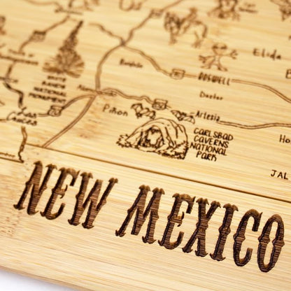 Totally Bamboo A Slice of Life New Mexico State Serving and Cutting Board, 11" x 8.75"