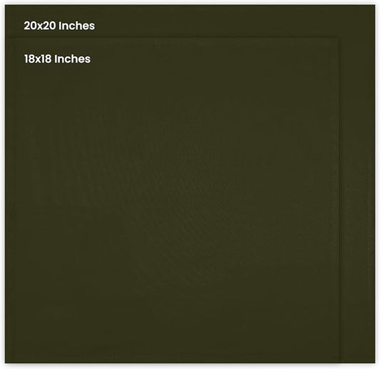 Utopia Kitchen Olive Cloth Napkins [12 Pack, 18x18 Inch] Absorbent Cotton Blend Washable and Reusable for Dinner, Restaurant, Lunch, Wedding and Hotel