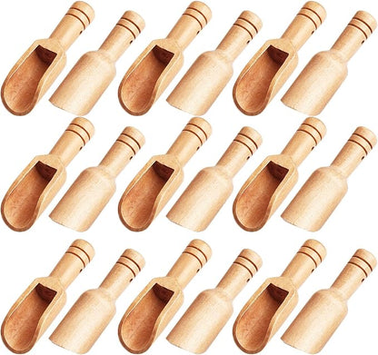 Arroyner 30 PCS Mini Wooden Spoon Mini Bamboo Spoons Small Bath Salt Spoon Small Spice Spoons for Sugar Scrubs, Spices, Bath Salts, Cooking