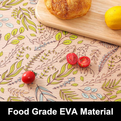 Cooyes Shelf Liners for Kitchen Cabinets, Refrigerator Liners Waterproof & Oil-Proof Kitchen Cupboard Liner Drawer Mats EVA Material Non Adhesive Fridge Liner for Shelves（23.6" W x 118" L）
