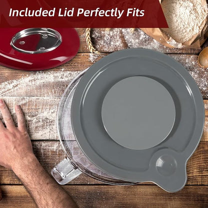 Stand Mixers Bowl for Kitchenaid 4.5 Quart and 5 Quart, Glass Mixing Bowl with Lid and Measurement Markings