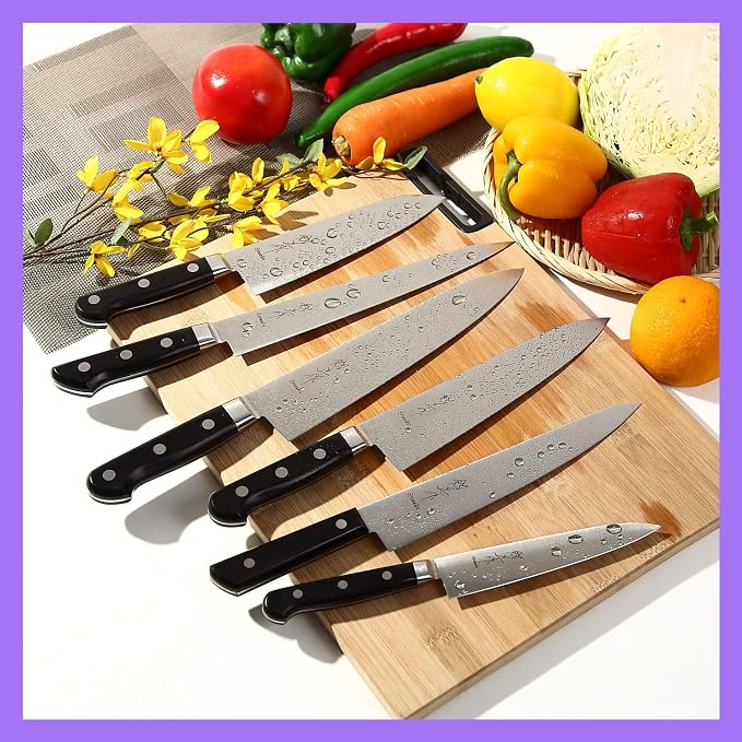 Japanese Sujihiki Knife INOX AUS-8A Stainless Steel Black Pakkawood Handle, Slicer 9.5-inch (240mm)