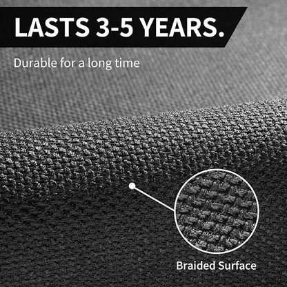 YDKGL Kitchen Mats for Floor, Super Absorbent Kitchen Rugs Non Slip Washable, Soft Imitation Linen Braided Kitchen Runner Rug, Standing Mat Kitchens Sink Mat, Easy to Clean, Black 17x95