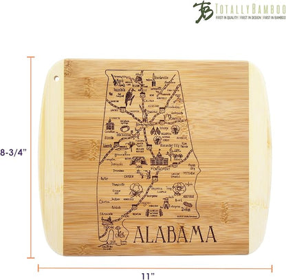 Totally Bamboo A Slice of Life Alabama State Serving and Cutting Board, 11" x 8.75"