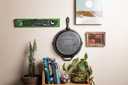 Lodge 12 Inch Cast Iron Skillet – Pre-Seasoned Frying Pan with Teardrop Handle – Oven, Stovetop, Grill & Campfire Use – Made in USA – Non-Toxic, Even-Heating Cookware – Colorado
