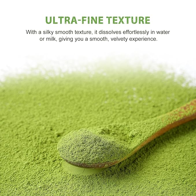 Soeos Organic Matcha Powder, Matcha Green Tea Powder, 2 oz (57g), Antioxidant-Rich Matcha Powder for Lattes, Smoothies and Baking, Recyclable Bags