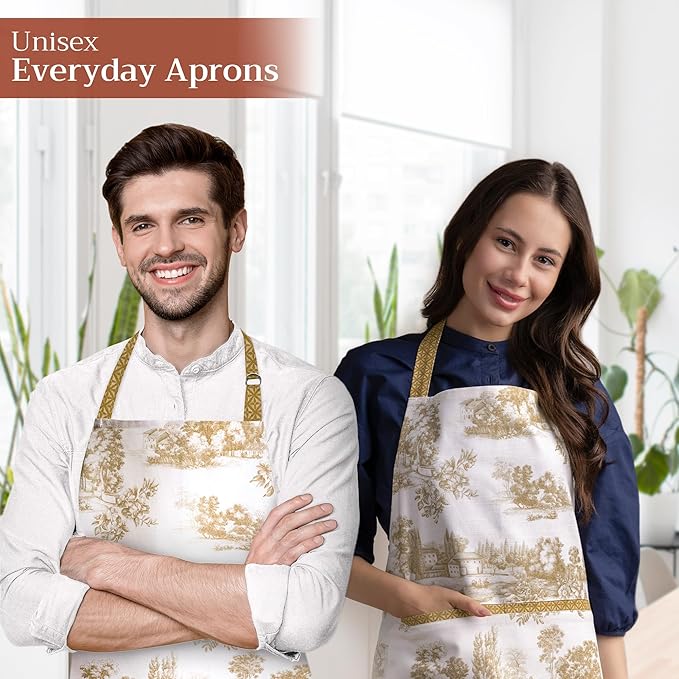 Maison d' Hermine 100% Cotton Apron for women with Pocket Kitchen Chef Apron for Men Cooking Spring Summer