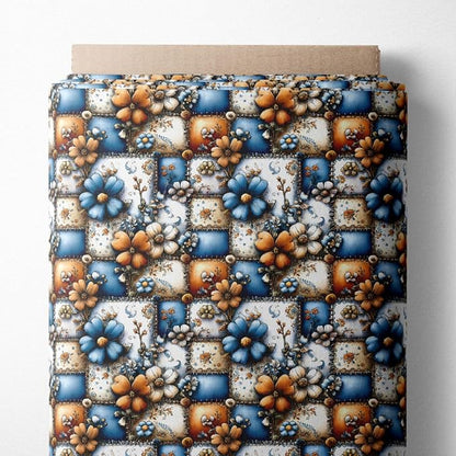 100% Cotton Fabric by the Yard – Turkish Quality Quilting & Sewing Fabric, 1 Yard x 1.69 Yards Wide, Patchwork Cotton for Crafts