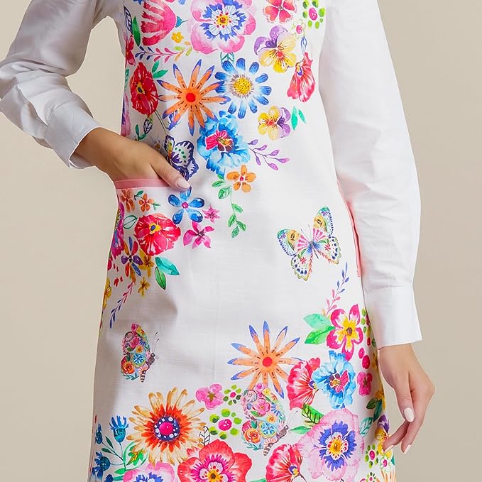 Maison d' Hermine 100% Cotton Apron for women with Pocket Kitchen Chef Apron for Men Cooking Spring Summer