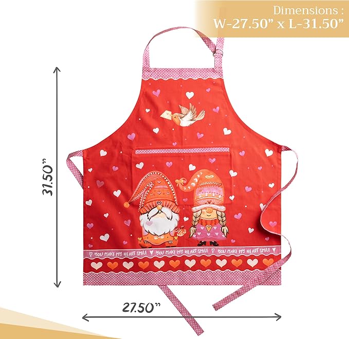 Maison d' Hermine 100% Cotton Apron for women with Pocket Kitchen Chef Apron for Men Cooking Spring Summer