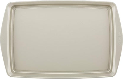 Rachael Ray Nonstick Bakeware Set without Grips, Nonstick Cookie Sheets / Baking Sheets and Cooling Rack - 2 Piece, Silver