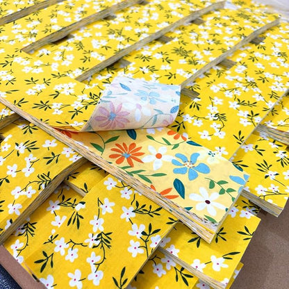 7 pcs 20" x 20" Cotton Fabric DIY Making Supplies Quilting Patchwork Fabric Fat Quarter Bundles DIY for Quilting Cotton Patchwork Cushions (Orange, 2.4" x19")