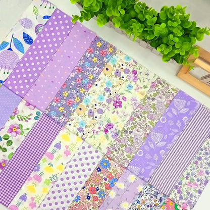 80 Pcs Jelly Roll Fabric Strips for Quilting Sewing 2.6" Precut Cotton Floral Fabric Strips Bundles with Wavy Edges, Perfect for Sewing Purple
