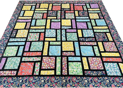 HANPATQUI 50PCS 8 x 8 inch Floral 100% Cotton Fat Quarters Fabric for Sewing and Quilting Bundles Precut Fabric Square for DIY Craft Patchwork…