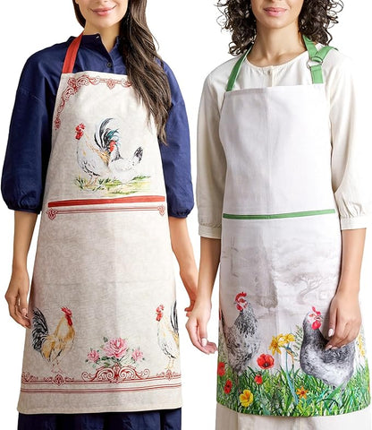 Maison d' Hermine 100% Cotton Apron for women with Pocket Kitchen Chef Apron for Men Cooking Spring Summer