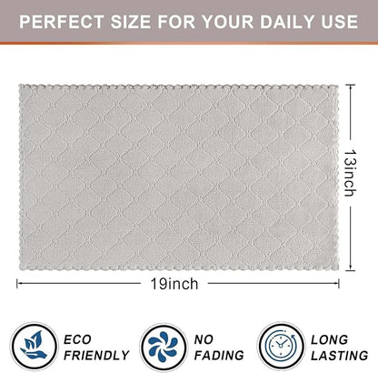 Homaxy 16 Pack Kitchen Cloths Dish Towels (13" x 19", Grey), Super Soft and Absorbent Coral Velvet Dishcloths, Fast Drying No Lint Microfiber Cleaning Cloth