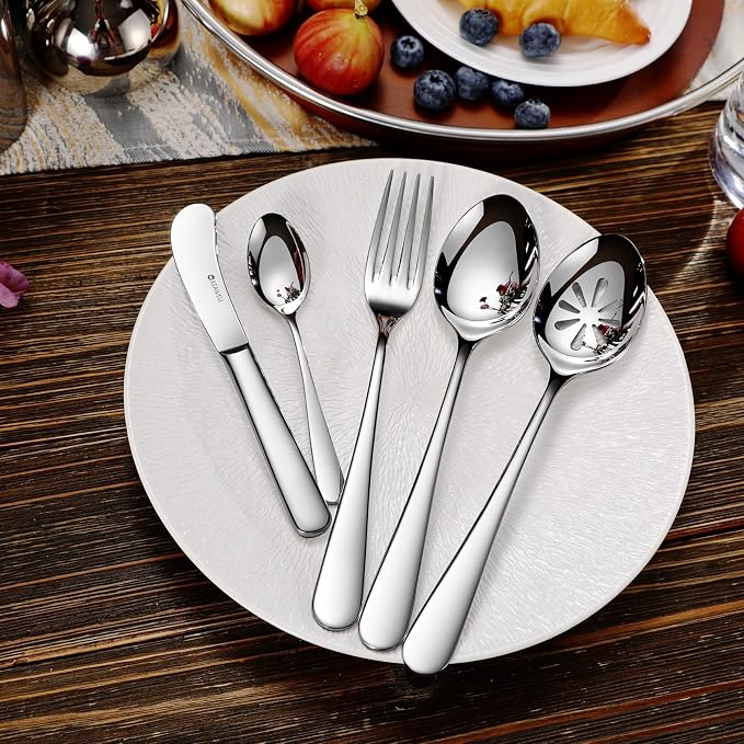 KEAWELL Premium Louise Small Spoons, 18/10 Stainless Steel, 5.6-Inch Mini Dessert & Tea Spoon, Set of 6, Dishwasher Safe (5.6 inches, 6)
