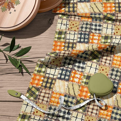 100% Cotton Fabric by the Yard – Turkish Quality Quilting & Sewing Fabric, 1 Yard x 1.69 Yards Wide, Patchwork Cotton for Crafts