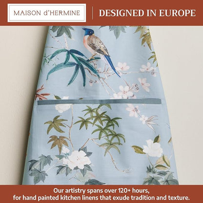 Maison d' Hermine 100% Cotton Apron for women with Pocket Kitchen Chef Apron for Men Cooking Spring Summer