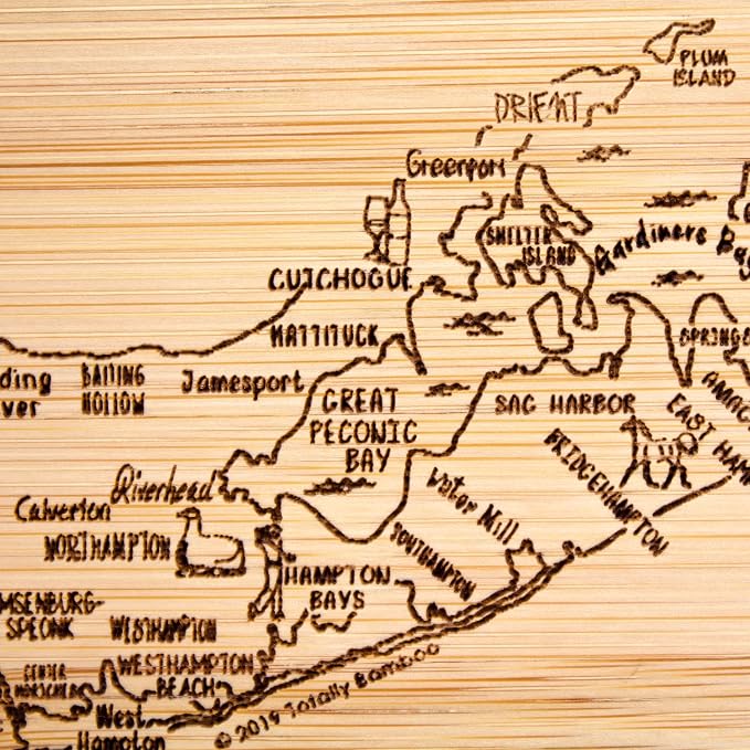 Totally Bamboo A Slice of Life Long Island Serving and Cutting Board, 11" x 8.75"
