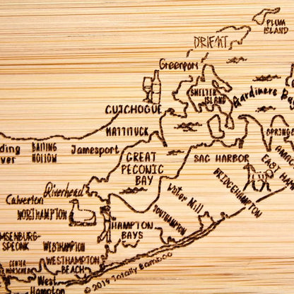 Totally Bamboo A Slice of Life Long Island Serving and Cutting Board, 11" x 8.75"