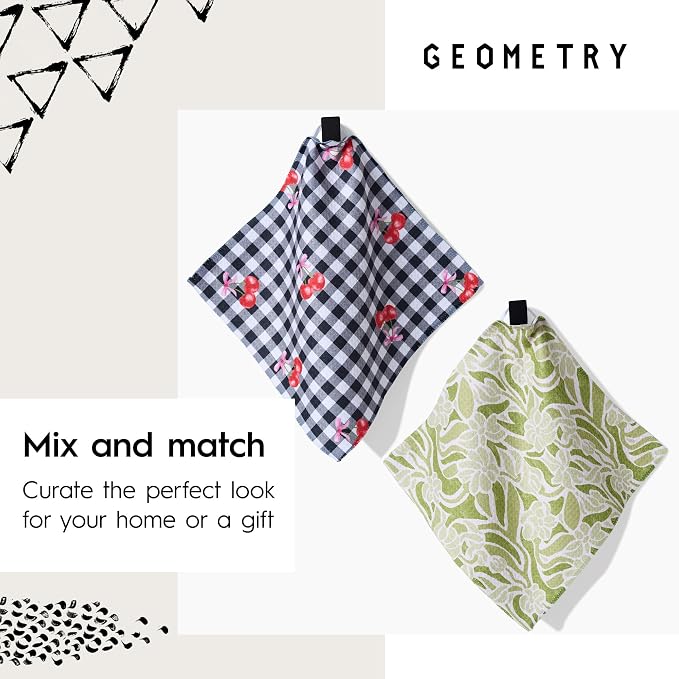 GEOMETRY Kitchen Dish Cloths - Spring & Summer Collection - Premium Dishcloths with Geoweave - Absorbent & Fast Drying Kitchen Towels - Sandy, 10" x 10" - 3-Pieces