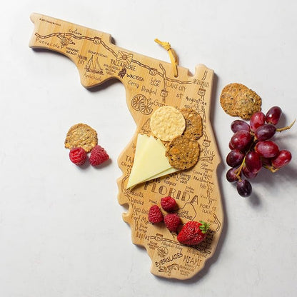 Totally Bamboo Destination Florida State Shaped Cutting Board