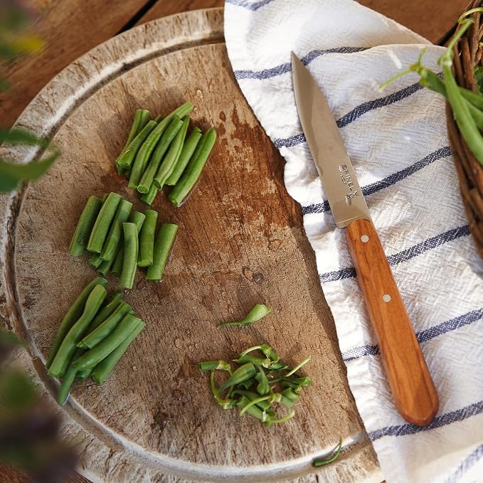 Opinel Essentials Kitchen Knife Box Set - Olive Wood