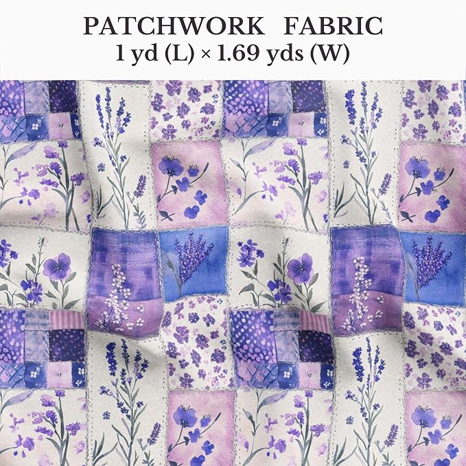 100% Cotton Fabric by the Yard – Turkish Quality Quilting & Sewing Fabric, 1 Yard x 1.69 Yards Wide, Patchwork Cotton for Crafts