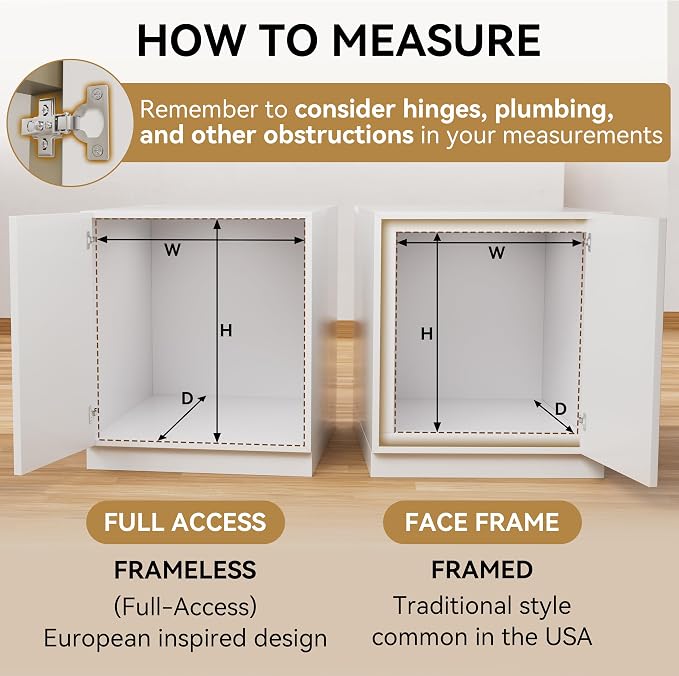 Pull Out Drawers for Cabinets 21"W x 21"D, Slide Out Wood Drawer Shelf, Heavy Duty Caddy Pull Out Cabinet Organizer, Base Cabinet Organization for Kitchen, Pantry
