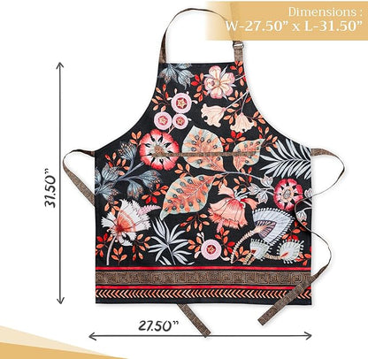 Maison d' Hermine 100% Cotton Apron for women with Pocket Kitchen Chef Apron for Men Cooking Spring Summer