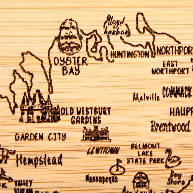 Totally Bamboo A Slice of Life Long Island Serving and Cutting Board, 11" x 8.75"