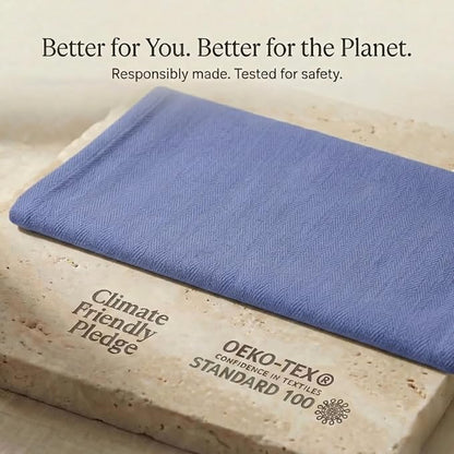 Urban Villa Kitchen Towels 100% Cotton Dish Towels for Kitchen(Set of 6) 20”x30” Dish Cloths Highly Absorbent Kitchen Linen Set with Hanging Loop Perfect for Drying Dishes Cleaning Hand Towels - Blue