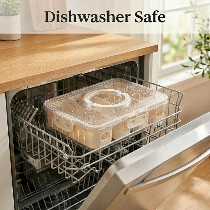 [Dishwasher Safe] Salad Bar Containers for Fridge, Veggie Containers for Refrigerator, Salad Prep Containers for Fridge, Veggie Tray with Lid, Storage & Organizer for Fruit, Berry, Produce Keeper