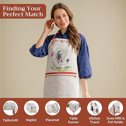 Maison d' Hermine 100% Cotton Apron for women with Pocket Kitchen Chef Apron for Men Cooking Spring Summer